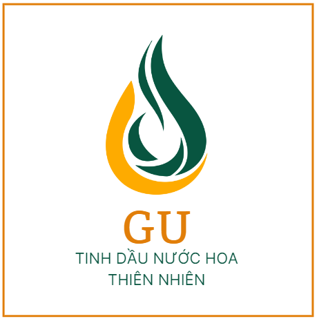 Logo tinh dầu nước hoa thiên nhiên của gu